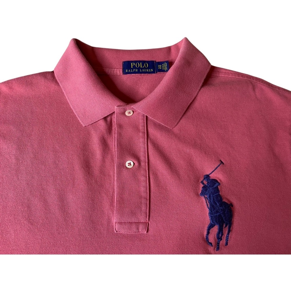 Polo Ralph Lauren Polo Shirt Mens Big Pony Coral Pink Short Sleeve Size 2XB Big